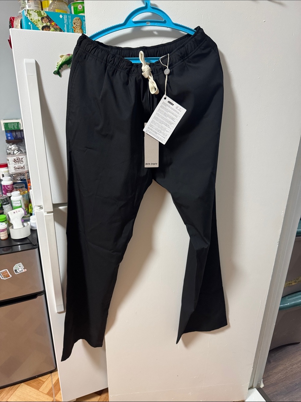 Palm Angels Black Drawstring Jogger Pants